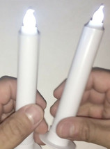 2 Emergency LED White LIGHT CANDLE Flameless 5&quot; Stick Candles 50hrs batt... - $18.20
