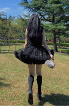 A-line BLACK Fluffy Tulle Skirt Women Girl Custom Plus Size Short Tulle Skirt image 2