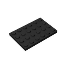 20pcs Part 3032 Plate 4X6 Black Building Pieces Parts Classic Brick Lot of Block - £13.63 GBP