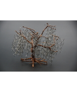 Handcrafted Pure Copper and Steel Metal Wire Willow Tree Sculpture 5&quot; in... - £212.34 GBP