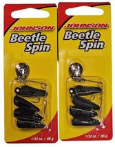 Johnson Beetle Spin Bass Fishing Lure BSVP 1/32-BYS Black Green Stripe L... - $12.86