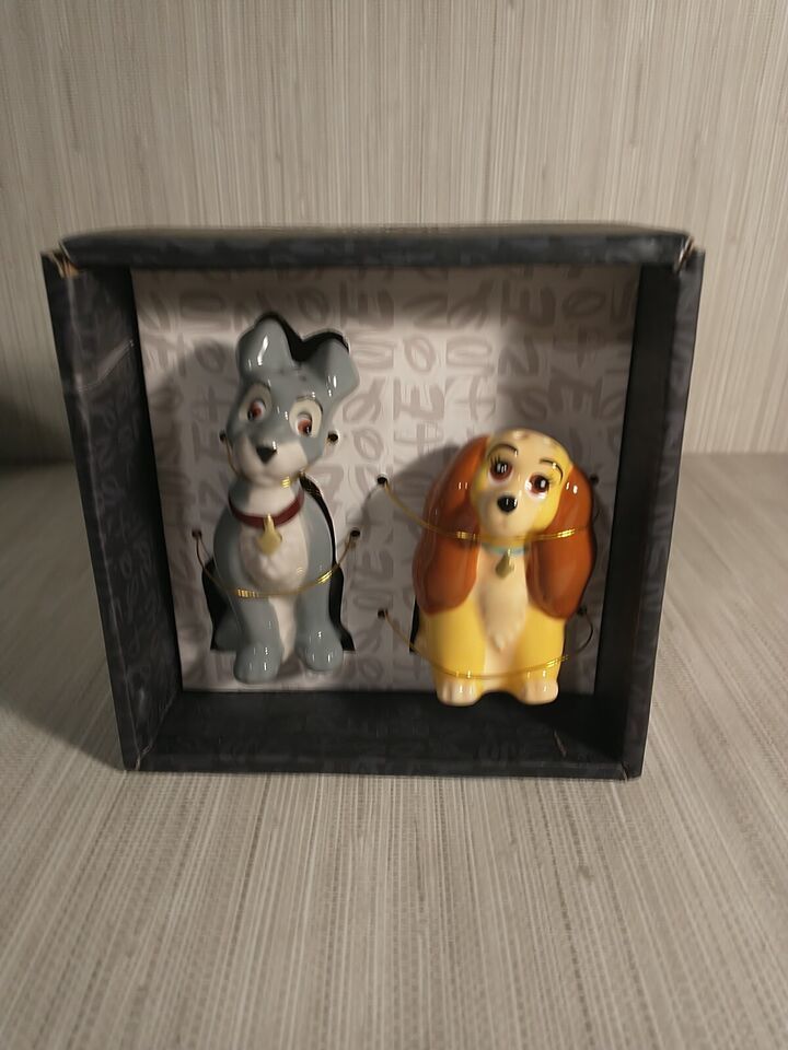 New Disney Lady and The Tramp Dog Kitchen Ceramic Salt Pepper Shakers - $15.96