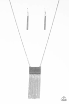 Paparazzi Totally Tassel Silver Necklace - New - £3.52 GBP
