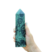 Large kamababa Jasper Tower Hand Carved Crystal Obelisk  Point Crystal G... - £72.87 GBP