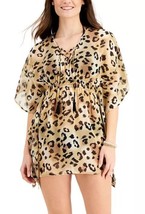 MIKEN Swim Cover Up Sheer Animal Print Sand Color Juniors Size Small $34 - NWT - £7.24 GBP