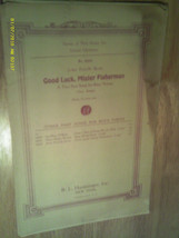 [Q9A] Sheet Music 1930 &quot;Good Luck, Mister Fisherman&quot; For Boys Voices - £2.56 GBP