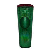 Starbucks Spring 2023 Watermelon Grid Green Pink Lid 24oz Cold Cup Tumbler - $11.61