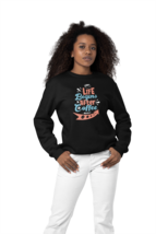 Life Begins After Coffee Womens Crewneck Sweater - £19.92 GBP
