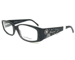 Salvatore Ferragamo Eyeglasses Frames 2645-B 526 Black Silver Stars 52-1... - $74.75