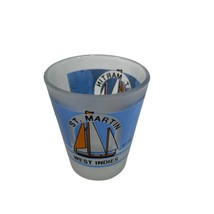 Shot Glass St Martin West Indies Sailboat Vintage 1989 - $6.89