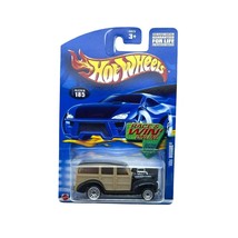 Hot Wheels 1940&#39;s &#39;40&#39;s Woodie Black/Tan Diecast 1/64 California Classics #185 - £6.42 GBP