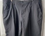Hang Ten Mens Size 40 Flat Front Charcoal Dark Gray Shorts Checked Slash... - $9.99