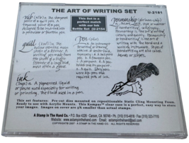 A Stamp in the Hand Rubber Cling Stamps The Art of Writing Set Nib Quill Ink Pen - £19.63 GBP
