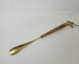 Vintage Classic 16” Brass Eagle Head Wooden Handle Shoe boot Horn - £15.56 GBP