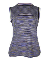 Missioni Sleeveless Knitted Top In Wool Women Purple Size 44 - £107.19 GBP