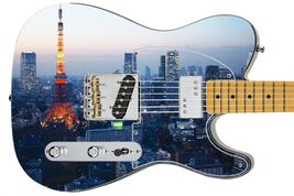 Guitar Skin Axe Wrap Re-skin Vinyl Electric Europe When In Paris 824 - $45.49