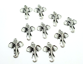 Elephant Charms Ganesh Indian Elephant Charm Pendants Jewellery Making x 10 - £3.99 GBP