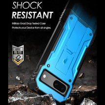 For Google Pixel 7 Case Rugged Shockproof Defender Cover W/Kickstand Light Blue - £16.63 GBP