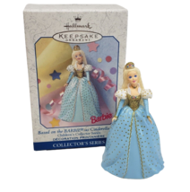 VINTAGE 1999 HALLMARK MATTEL CINDERELLA BARBIE DOLL KEEPSAKE CHRISTMAS O... - $27.55