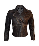 Women&#39;s 100% Real Lambskin Leather Biker Jacket Black Motorcycle Quilted... - £93.26 GBP