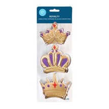 Mardi Gras Royalty Crown 3 Pc Cookie Cutter Set Steel  R&amp;M - £7.05 GBP