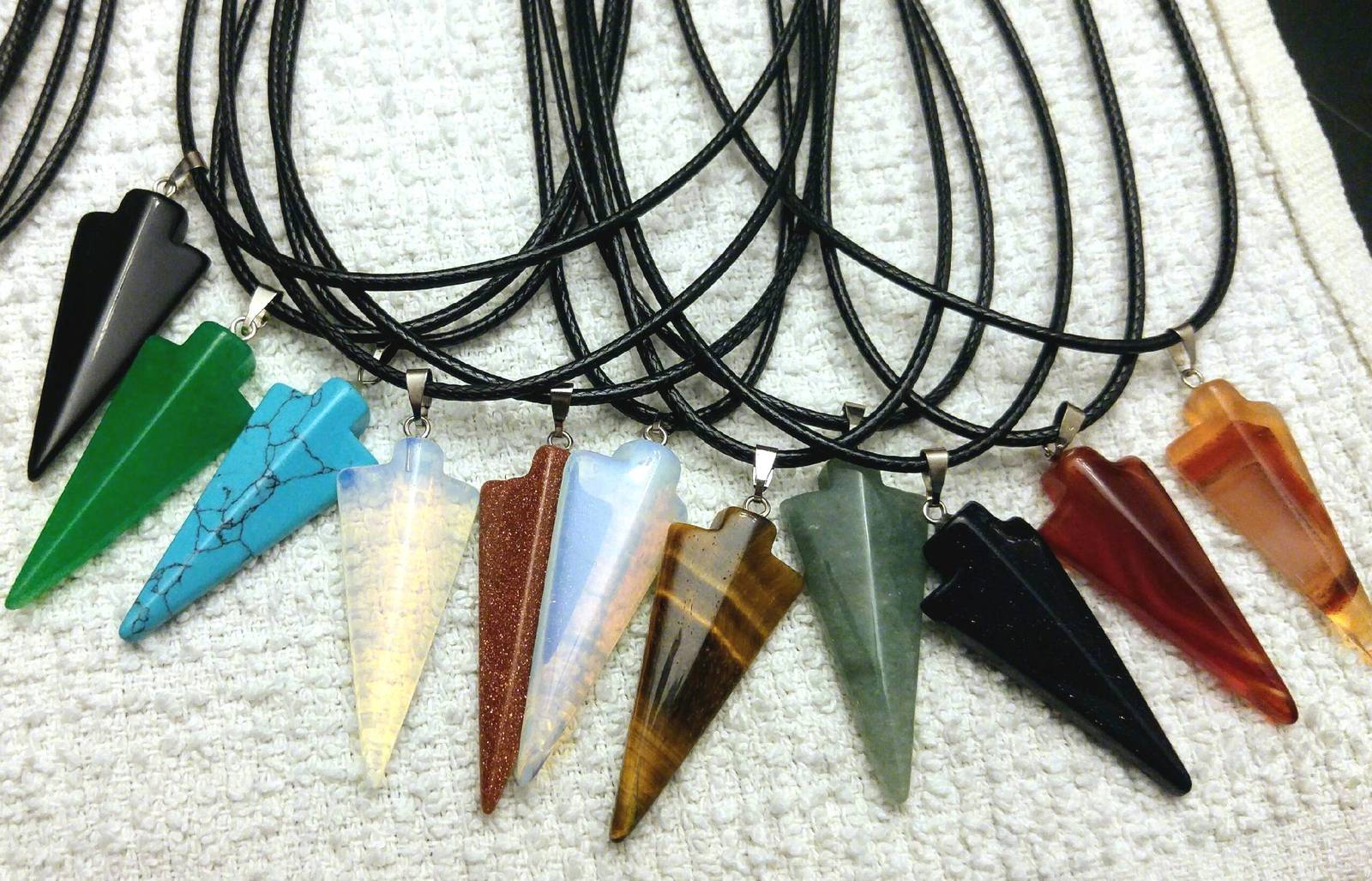 Natural Stone Arrowhead Necklace