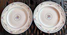 Wedgwood Rosedale Salad Plates 8 1/4&quot; Floral Set of 2 England Vintage 1980s - $30.00