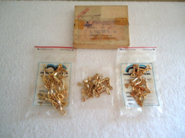 Vintage Mixed Lot Of 34 &quot; NOS &quot; Metalart Buckle Co.Gold Color Metal Accessories - £32.93 GBP