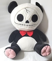 Furrybones Pandie Plush 20&quot; Sitting Skeleton Panda Costume Red Bow Tie Halloween - £36.82 GBP