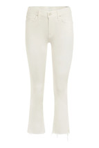 NWT Mother High Waisted Rascal Ankle Fray in Chalk It Up Ivory Stretch Jeans 31 - £94.43 GBP