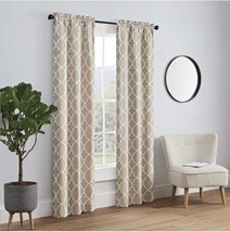 Pairs to Go Vickery Curtain 2-Pc Panel  56&quot; x 63&quot; in Taupe T4103782 - £17.02 GBP