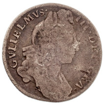 1697 Grande-Bretagne William III Six Pence Pièce Argent Fin + État Km #489 - $385.64