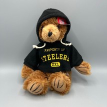 Official NFL Good Stuff Branded Pittsburgh Steelers Bear Stuffed Animal w/Hoodie - £7.73 GBP
