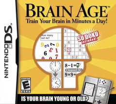 Brain Age Train Your Brain in Minutes a Day! - Nintendo DS  - £5.79 GBP