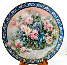 LENA LIU &quot;Roses&quot; Collector Plate BASKET BOUQUET #5862C Limited Edition 1992 - £15.57 GBP