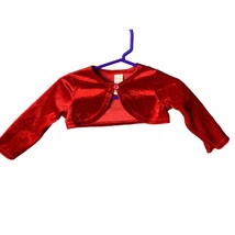 George Girls Baby Infant Size 6 9 months red Shrug cardigan Velevet coat... - £6.03 GBP