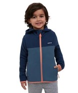 Lands&#39; End Girls Boys Jacket Blue Multicolor Full Zip Pockets Hood Midwe... - $616.31 MXN