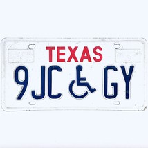  United States Texas Base Disabled License Plate 9JC GY - $229.03 MXN