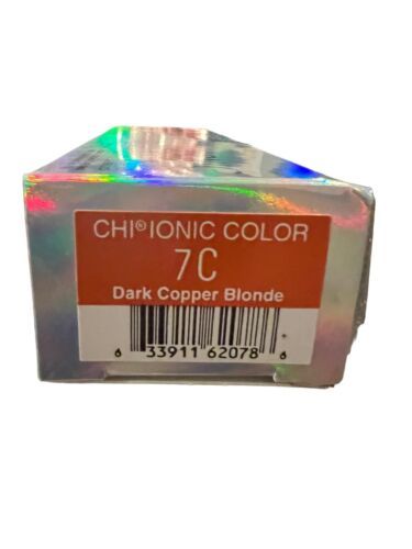 New Farouk CHI Ionic Permanent Shine Crème Hair Color 3 oz 7C Dark copper blonde - $12.19