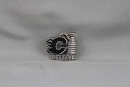 Calgary Flames Pin (Retro) - 2004 Stanley Cup We Believe - Stamped Pin - $19.00