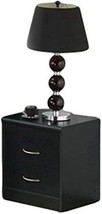 Hodedah 2 Drawer Nightstand, Black. - $42.99