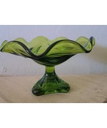 Vintage VIKING Vaseline Color Green Depression Pressed Solid Glass Compo... - $104.95 CAD
