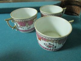 Compatible with Antique 3 Cups/Mugs,1800S Staffordshire, UNMARKED [*85] - $50.95