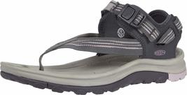 KEEN New Women&#39;s Terradora II Toe Post Sandal Dark Grey/Dawn Pink 8 - £42.34 GBP