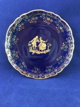 Limoge Decorative Plate Cobalt And Gold Couple 6.5” - £4.66 GBP
