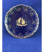 Limoge Decorative Plate Cobalt And Gold Couple 6.5” - $8.05 CAD