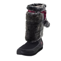 TIMBERLAND Winterberry Tall Fur Boot Black Suede 59994 Sz Girls 5.5 Y = 7 Wmns - £55.88 GBP