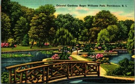 Oriental Gardens Roger Williams Park Providence RI Linen Postcard A4 - £2.30 GBP