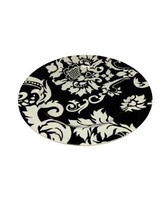 DAMASK 5 Salad Plates Home Target Black White Floral Dessert Dish Stoneware 8"D - $58.41