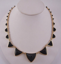 House of Harlow 1960 14KT Y/G Plated Pyramid Station Necklace NEW - £45.81 GBP